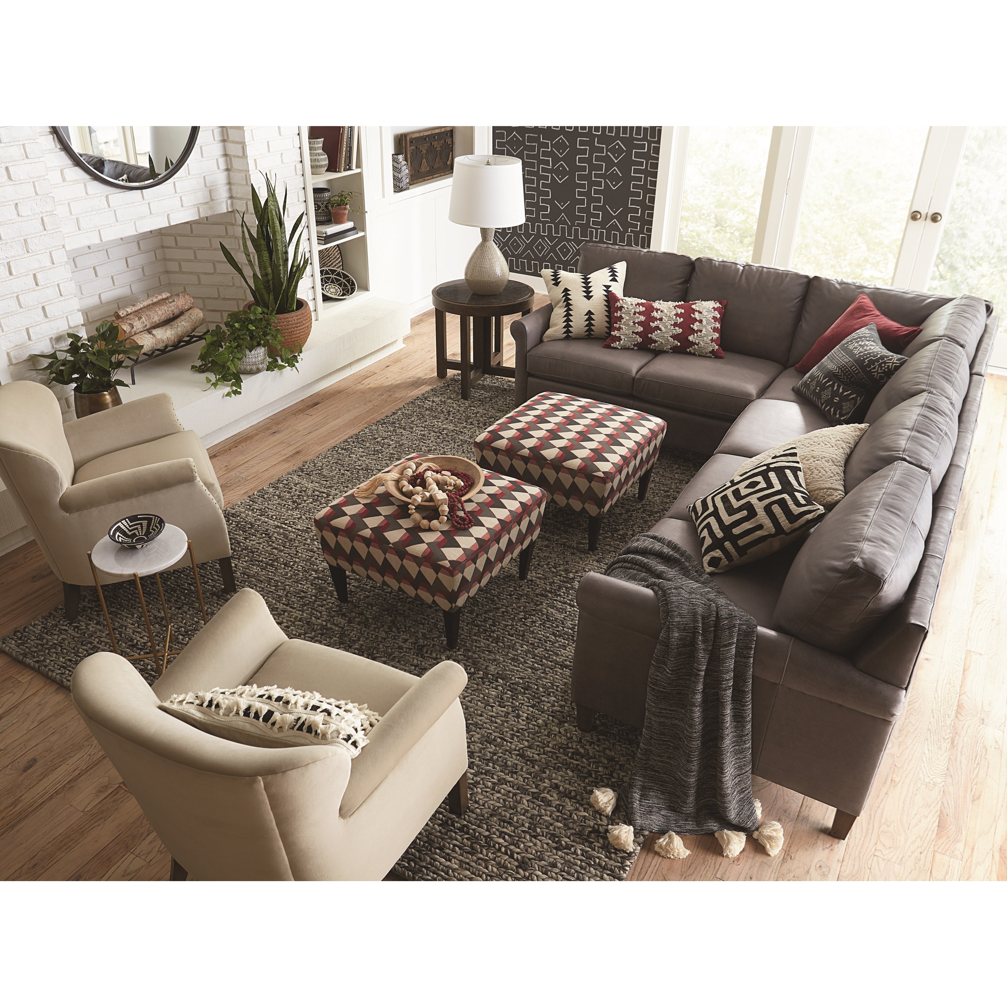 Bassett Wellington 311966LC+61LC 72269 Transitional 2Piece Sectional